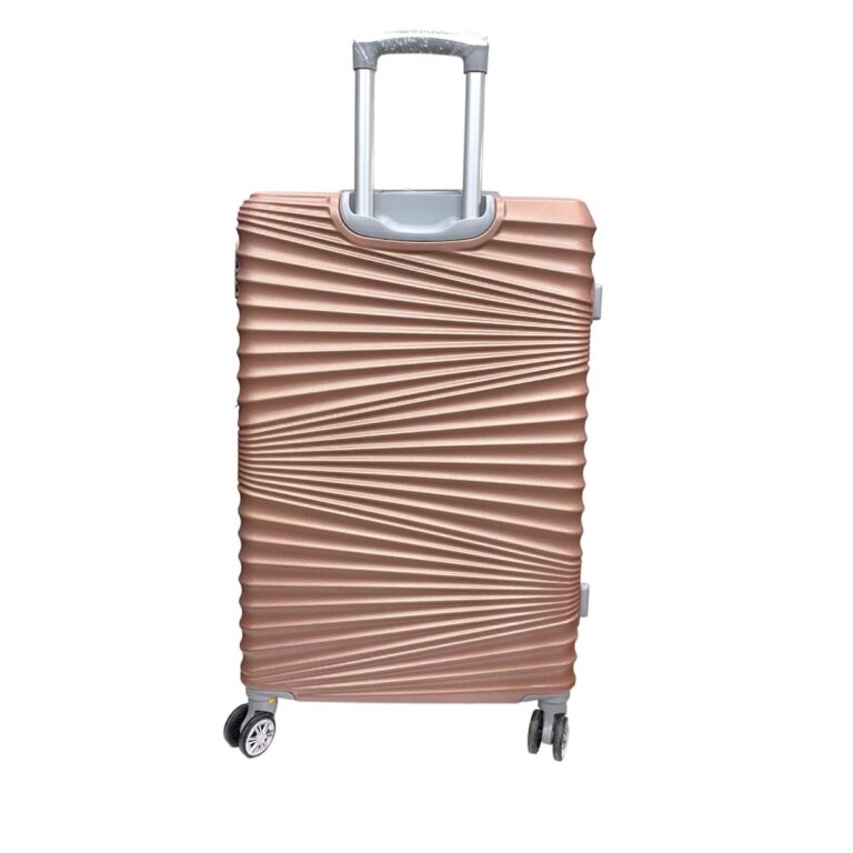 Felbags FL12 Σκληρή Βαλίτσα Μεσαία με ύψος 67cm σε Ροζ Χρυσό Χρώμα (67x43x24cm)
