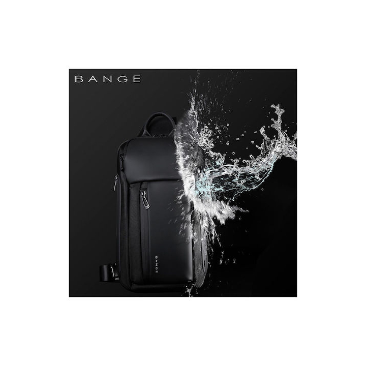 Bange 7566 Ανδρική Τσάντα Στήθους σε Μαύρο χρώμα (Υ 36 x Μ 20.5 x Π 10.5 εκ) - Image 5