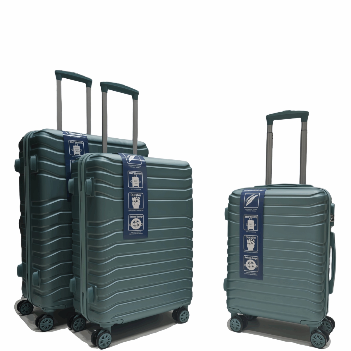 Felbags Z177 Σετ Σκληρές Βαλίτσες Ταξιδιού 3 τεμάχια σε Βεραμάν Χρώμα (55x38x20cm),(65x45x26cm),(75x50x30cm)