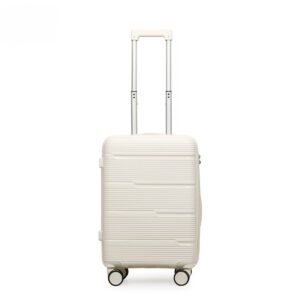 Felbags F0167 Βαλίτσα Ταξιδιού ΠΟΛΥΠΡΟΠΥΛΕΝΙΟΥ (μαλακό πλαστικό) με ύψος 55cm σε Μπεζ Χρώμα (55x40x20cm)