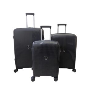 Felbags PP-8810 Σετ Σκληρές Βαλίτσες Πολυπροπυλενίου (ΔΕΝ ΣΠΑΕΙ) 3 τεμάχια σε Μαύρο Χρώμα (55x40x20cm),(65x45x25cm),(75x50x30cm)