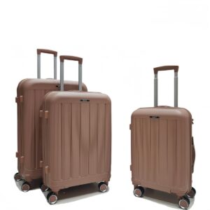 Felbags PP003 Σετ Βαλίτσες Ταξιδιού ΠΟΛΥΠΡΟΠΥΛΕΝΙΟΥ 3 τεμάχια σε Ροζ Χρυσό Χρώμα (55x38x20cm),(65x45x25cm),(75x50x30cm)