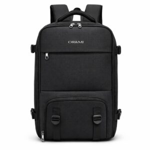 Ormi 5111 Backpack Επεκτεινόμενο σε Μαύρο Χρώμα (43x30x19-28cm)