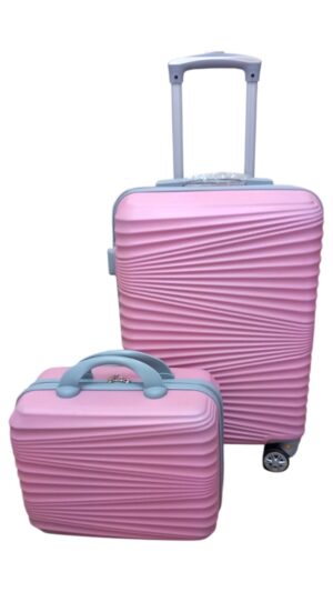 Felbags FL12-1 Σετ βαλίτσα Καμπίνας με Νεσεσέρ σε Ροζ Χρώμα Χρώμα (55x39x21cm)