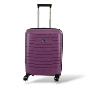 Rain RB8013 Βαλίτσα Ταξιδίου Καμπίνας Πολυπροπυλενίου Επεκτεινόμενη Σκληρή Μωβ με 4 Ρόδες Ύψους 55εκ.(55x40x20+5cm)
