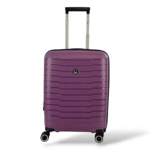 Rain RB8013 Βαλίτσα Ταξιδίου Καμπίνας Πολυπροπυλενίου Επεκτεινόμενη Σκληρή Μωβ με 4 Ρόδες Ύψους 55εκ.(55x40x20+5cm)