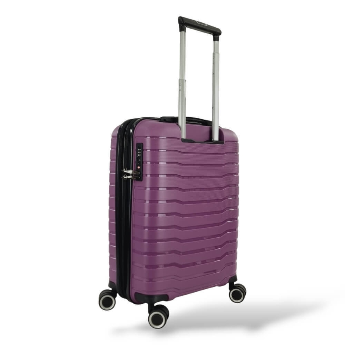 Rain RB8013 Βαλίτσα Ταξιδίου Καμπίνας Πολυπροπυλενίου Επεκτεινόμενη Σκληρή Μωβ με 4 Ρόδες Ύψους 55εκ.(55x40x20+5cm) - Image 5