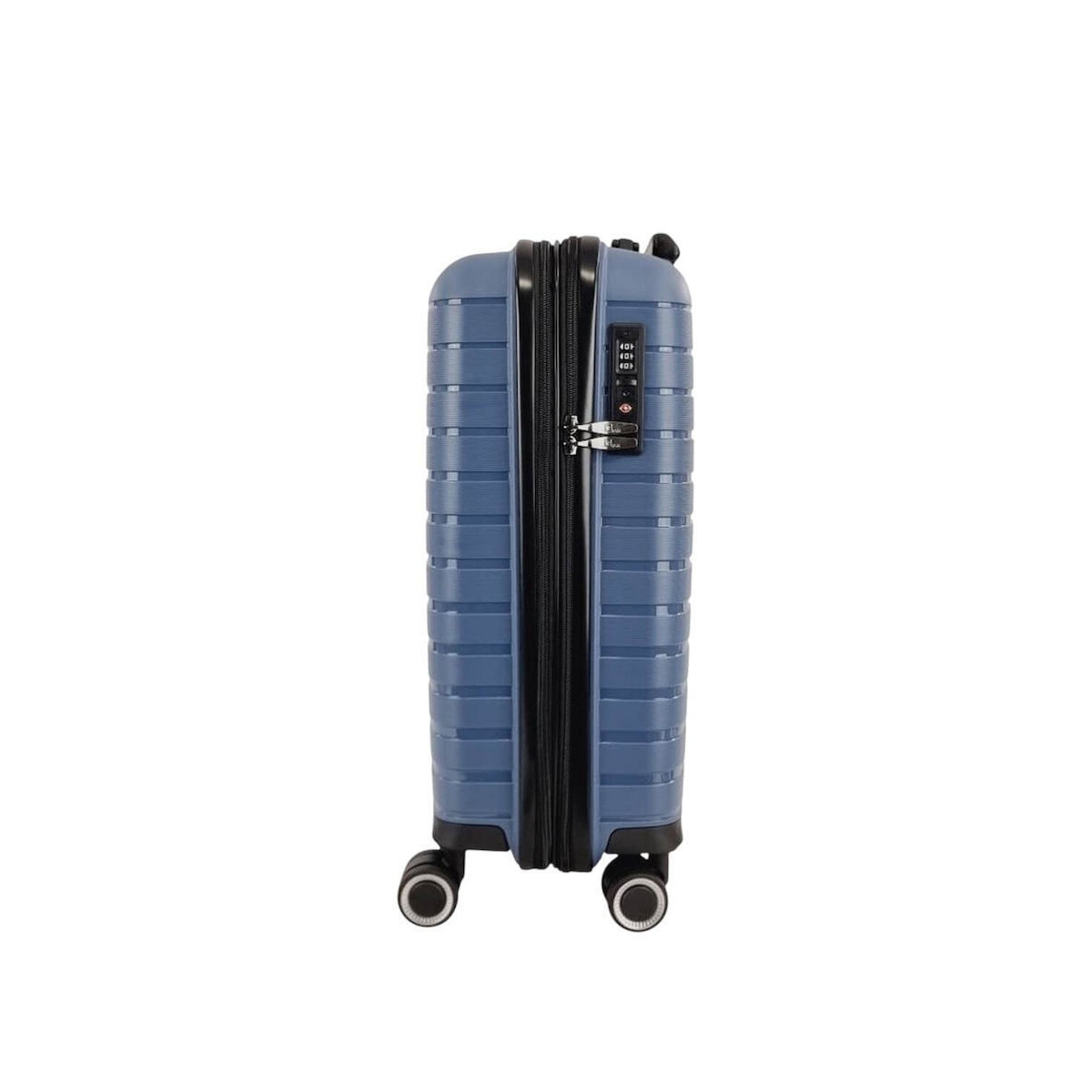 Rain RB8013 Βαλίτσα Ταξιδίου Καμπίνας Πολυπροπυλενίου Επεκτεινόμενη Σκληρή Μπλε με 4 Ρόδες Ύψους 55εκ.(55x40x20+5cm) - Image 3