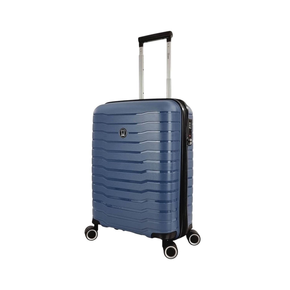 Rain RB8013 Βαλίτσα Ταξιδίου Καμπίνας Πολυπροπυλενίου Επεκτεινόμενη Σκληρή Μπλε με 4 Ρόδες Ύψους 55εκ.(55x40x20+5cm) - Image 2