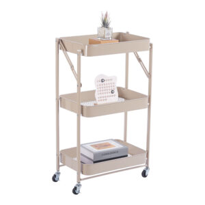 Ankor Τρόλεϊ Κουζίνας Μεταλλικό Μπεζ 46x29x77cm 852987