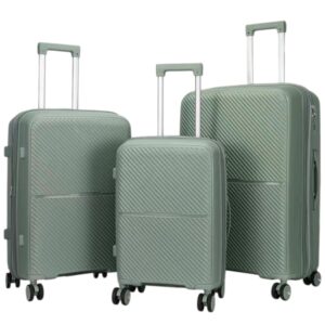 Felbags 082 Σετ Βαλίτσες ΠΟΛΥΠΡΟΠΥΛΕΝΙΟΥ (ΜΕΓΑΛΗ ΑΝΤΟΧΗ) ΕΠΕΚΤΕΙΝΟΜΕΝΕΣ 3 τεμάχια σε Λαδί Χρώμα (55x39x22+5cm),(65x45x26+5cm),(75x49x30+5cm)