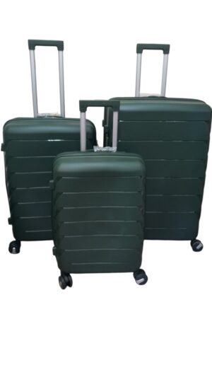 Felbags 092 Σετ Βαλίτσες ΠΟΛΥΠΡΟΠΥΛΕΝΙΟΥ (ΜΕΓΑΛΗ ΑΝΤΟΧΗ) ΕΠΕΚΤΕΙΝΟΜΕΝΕΣ 3 τεμάχια σε Σκούρο Πράσινο Χρώμα (55x39x22+5cm),(65x45x26+5cm),(75x49x30+5cm)