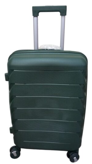 Felbags 092 Βαλίτσα Ταξιδιού Καμπίνας ΠΟΛΥΠΡΟΠΥΛΕΝΙΟΥ (ΜΕΓΑΛΗ ΑΝΤΟΧΗ) ΕΠΕΚΤΕΙΝΟΜΕΝΗ με ύψος 55cm σε Σκούρο Πράσινο Χρώμα (55x39x22+5cm)