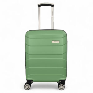 Greenwich Polo Club Βαλίτσα Ταξιδίου Καμπίνας Σκληρή Επεκτεινόμενη Πράσινο με 4 Ρόδες Ύψους 55εκ. (55x40x20+5cm)