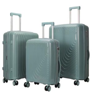 Felbags 014 Σετ Βαλίτσες ΠΟΛΥΠΡΟΠΥΛΕΝΙΟΥ (ΜΕΓΑΛΗ ΑΝΤΟΧΗ) ΕΠΕΚΤΕΙΝΟΜΕΝΕΣ 3 τεμάχια σε Βεραμάν Χρώμα (55x39x22+5cm),(65x45x26+5cm),(75x49x30+5cm)