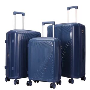 Felbags 014 Σετ Βαλίτσες ΠΟΛΥΠΡΟΠΥΛΕΝΙΟΥ (ΜΕΓΑΛΗ ΑΝΤΟΧΗ) ΕΠΕΚΤΕΙΝΟΜΕΝΕΣ 3 τεμάχια σε Μπλε Χρώμα (55x39x22+5cm),(65x45x26+5cm),(75x49x30+5cm)