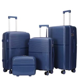 Felbags 016 Σετ Βαλίτσες ΠΟΛΥΠΡΟΠΥΛΕΝΙΟΥ (ΜΕΓΑΛΗ ΑΝΤΟΧΗ) 4 τεμάχια σε Μπλε Χρώμα (55x40x20cm),(65x45x25cm),(75x50x30cm)