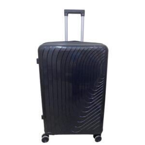 Felbags 014 Βαλίτσα Ταξιδιού Μεσαία ΠΟΛΥΠΡΟΠΥΛΕΝΙΟΥ (ΜΕΓΑΛΗ ΑΝΤΟΧΗ) ΕΠΕΚΤΕΙΝΟΜΕΝΗ με ύψος 65cm σε Μαύρο Χρώμα (65x45x26+5cm)