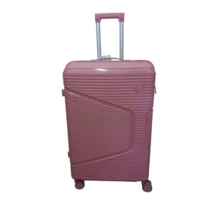 Felbags FL1202 Μεσαία Βαλίτσα Πολυπροπυλένιου (Μεγάλη Αντοχή) Επεκτεινόμενη σε Ροζ-Χρυσο Χρώμα (63x40x25+5cm)