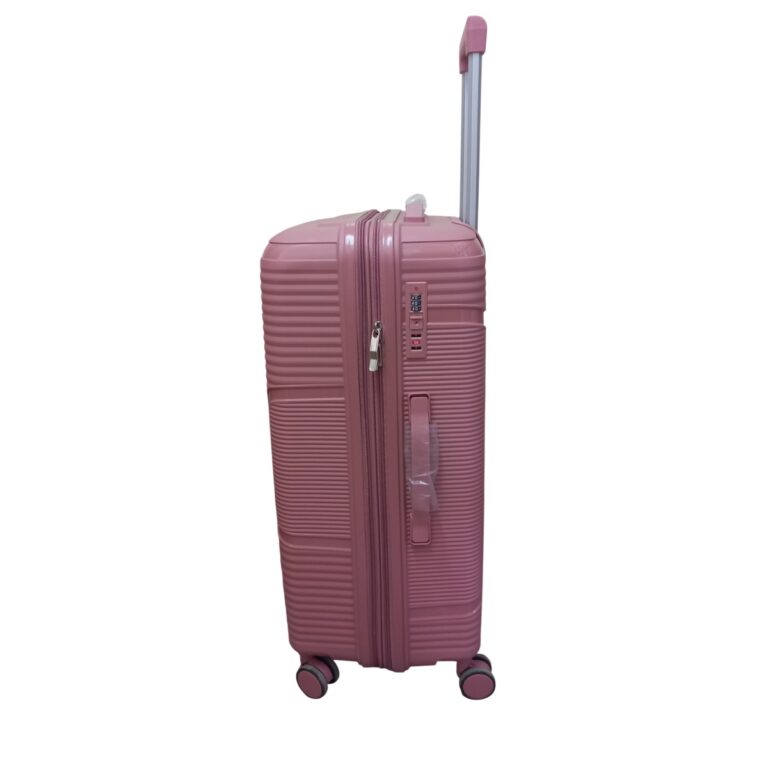 Felbags FL1202 Μεσαία Βαλίτσα Πολυπροπυλένιου (Μεγάλη Αντοχή) Επεκτεινόμενη σε Ροζ-Χρυσο Χρώμα (63x40x25+5cm)