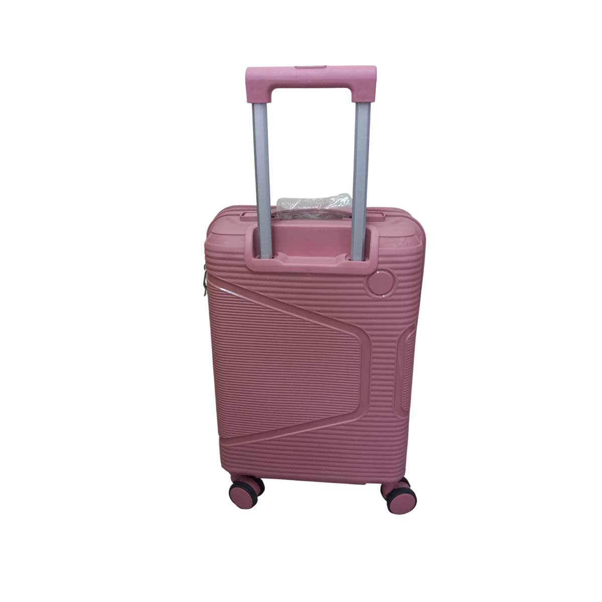 Felbags FL1202 Βαλίτσα Καμπίνας Πολυπροπυλένιου (Μεγάλη Αντοχή) Επεκτεινόμενη σε Ροζ-Χρυσο Χρώμα (53x34x21+5cm) - Image 3