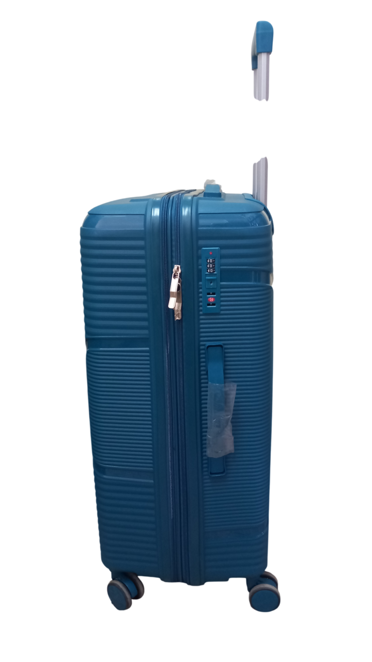 Felbags FL1202 Μεσαία Βαλίτσα Πολυπροπυλένιου (Μεγάλη Αντοχή) Επεκτεινόμενη σε Πετρολ Χρώμα (63x40x25+5cm)