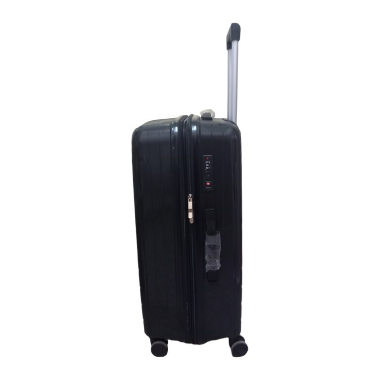 Felbags FL1203 Μεσαία Βαλίτσα Πολυπροπυλένιου (Μεγάλη Αντοχή) Επεκτεινόμενη σε Μαυρο Χρώμα (65x43x26+5cm)