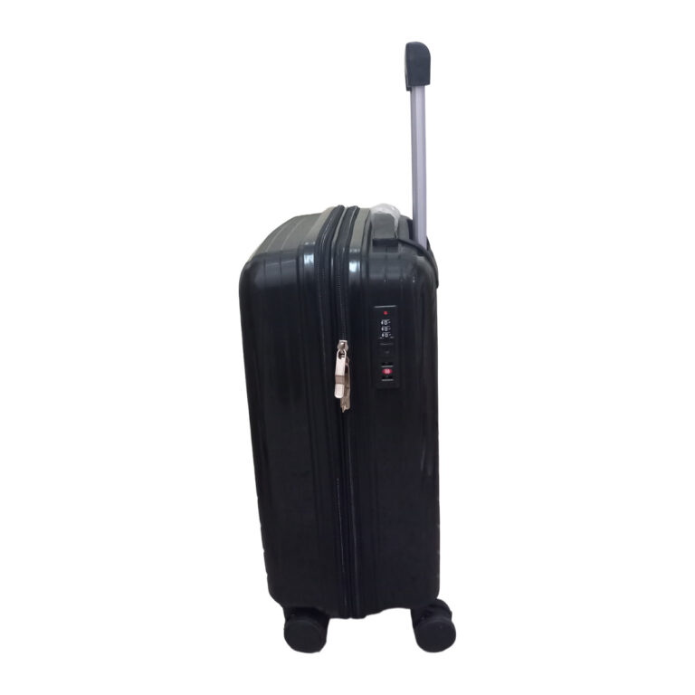 Felbags FL1203 Βαλίτσα Καμπίνας Πολυπροπυλένιου (Μεγάλη Αντοχή) Επεκτεινόμενη σε Μαυρο Χρώμα (55x35x22+5cm)