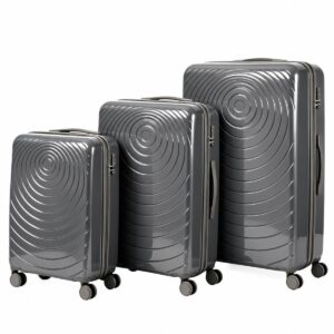 Felbags FL1203 Σετ Βαλίτσες Πολυπροπυλένιου (Μεγάλη Αντοχή) Επεκτεινόμενες 3 τεμάχια σε Σκούρο Γκρι Χρώμα (55x35x22+5cm),(65x43x26+5cm),(75x48x29+5cm)
