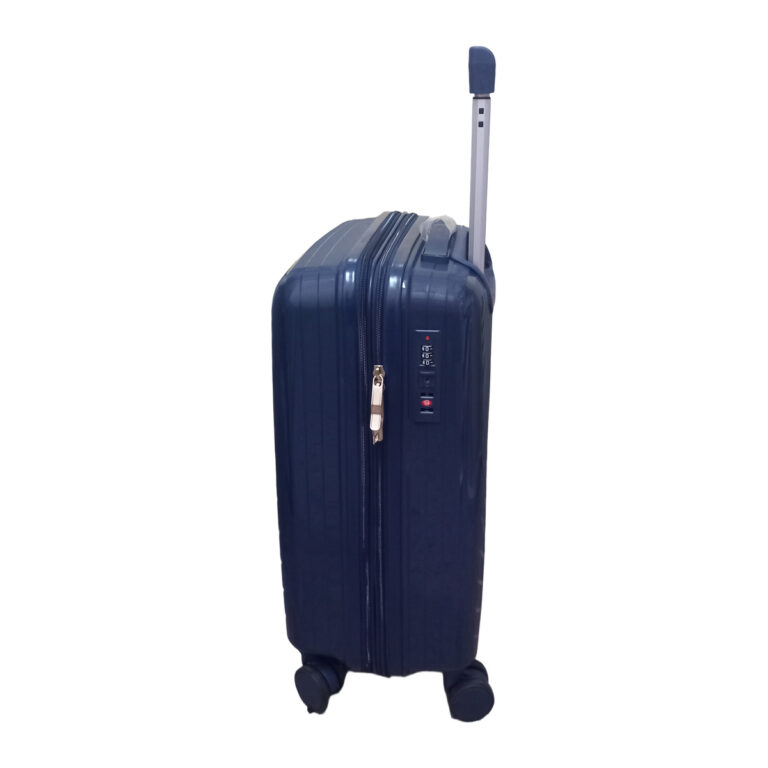 Felbags FL1203 Βαλίτσα Καμπίνας Πολυπροπυλένιου (Μεγάλη Αντοχή) Επεκτεινόμενη σε Σκούρο-Μπλε Χρώμα (55x35x22+5cm)