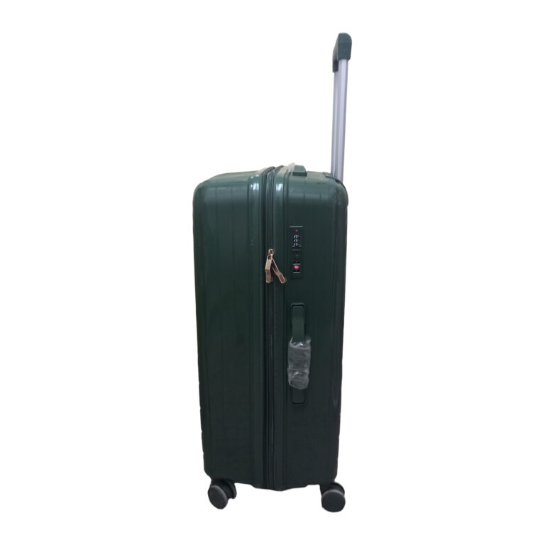 Felbags FL1203 Μεσαία Βαλίτσα Πολυπροπυλένιου (Μεγάλη Αντοχή) Επεκτεινόμενη σε Σκούρο Πράσινο Χρώμα (65x43x26+5cm)