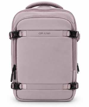 Ormi 6562 Σακίδιο Πλάτης Ταξιδιού 40x20x30cm Cabin Size Σύστημα Συμπίεσης Αέρα Θήκη Laptop & Μεγάλη Χωρητικότητα Ροζ