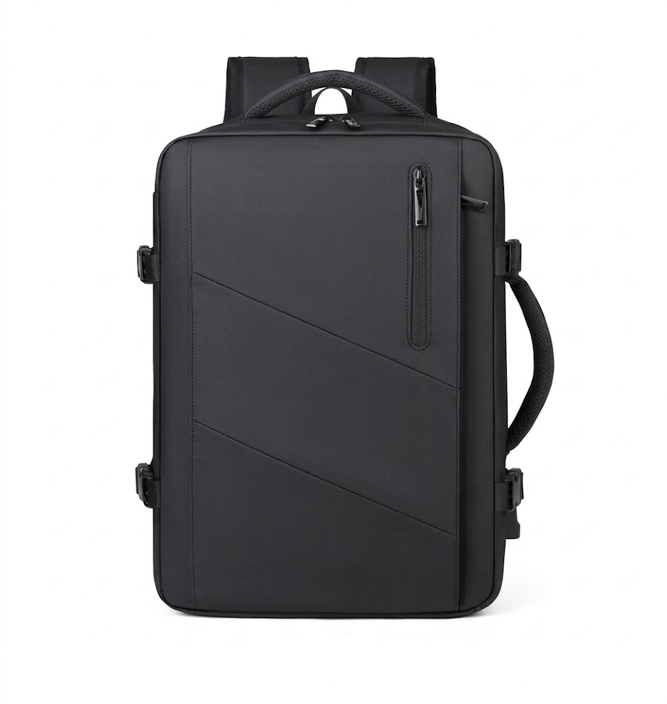 Felbags 3507 Backpack Αδιάβροχο Επεκτεινόμενο σε Μαύρο Χρώμα (45x30x18+6cm)
