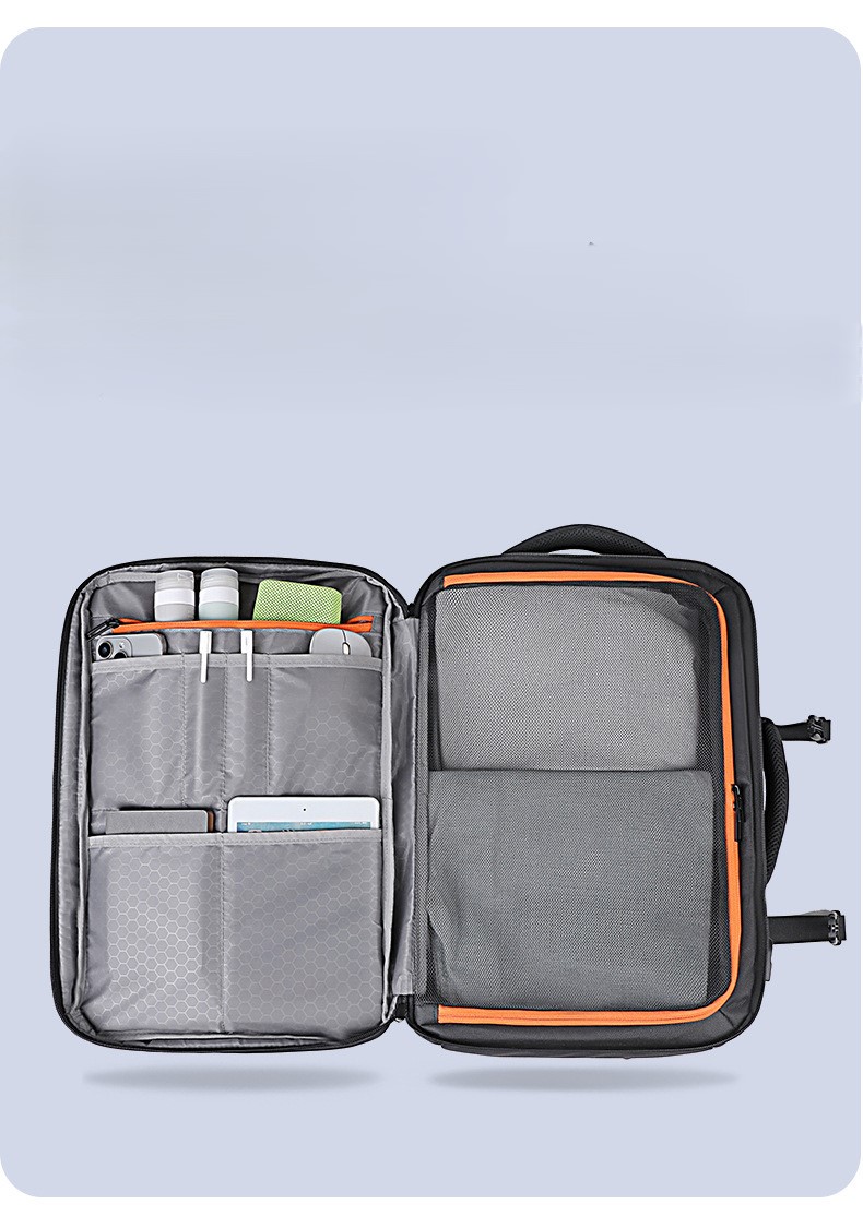Felbags 3507 Backpack Αδιάβροχο Επεκτεινόμενο σε Μαύρο Χρώμα (45x30x18+6cm) - Image 4