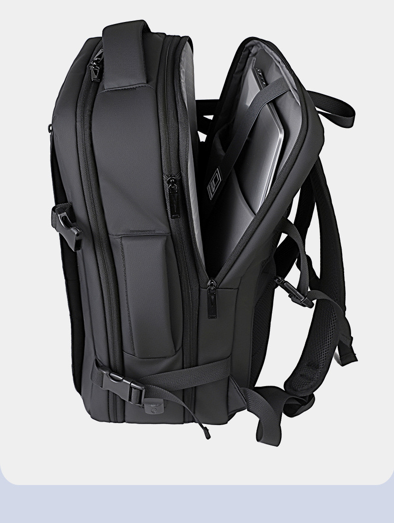 Felbags 3507 Backpack Αδιάβροχο Επεκτεινόμενο σε Μαύρο Χρώμα (45x30x18+6cm) - Image 6