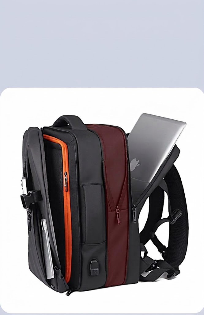 Felbags 3507 Backpack Αδιάβροχο Επεκτεινόμενο σε Μαύρο Χρώμα (45x30x18+6cm) - Image 2